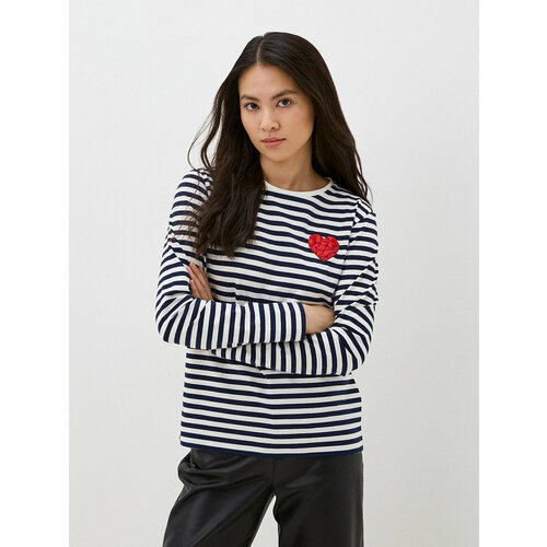 фото Лонгслив берегите птиц, размер s, красный, синий, белый