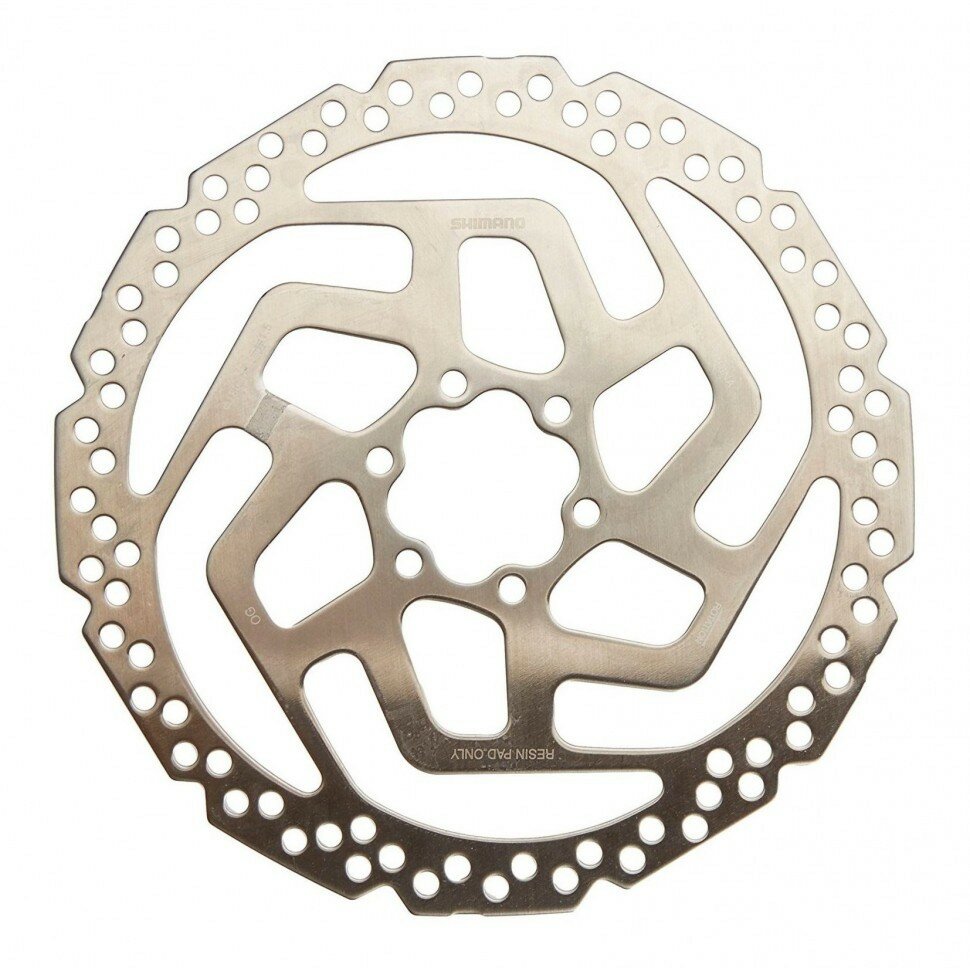 Тормозной диск Shimano, RT26, 180мм, 6-болт, только для пласт колод. В коробке с болтами и инструкцией