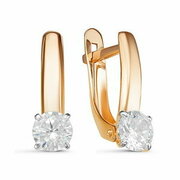 Серьги Diamant online, золото, 585 проба, фианит