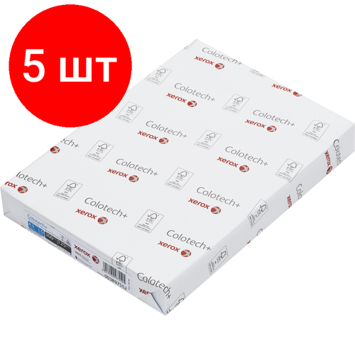 коробка бумаги xerox a4 80 г кв м 500 л 450l91720 5шт Комплект 5 штук, Бумага для цв. лазер. печ. Xerox Colotech + ( A4, 300 г/кв. м, 125)