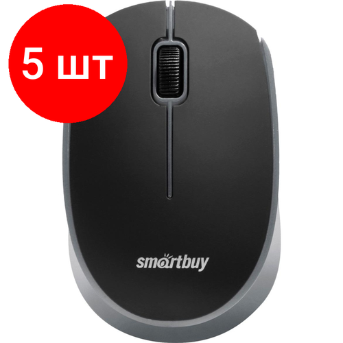 Комплект 5 штук, Мышь компьютерная Smartbuy ONE 368AG WLS черно-серая (SBM-368AG-KG)/40 мышь компьютерная microsoft classic intellimouse серая 1276579