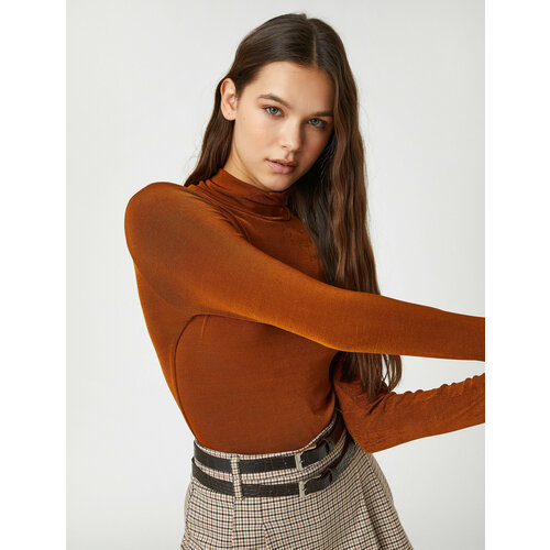 фото Водолазка koton, размер xs, коричневый