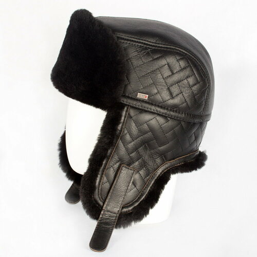 фото Шапка ушанка skiffhat, размер 57, черный