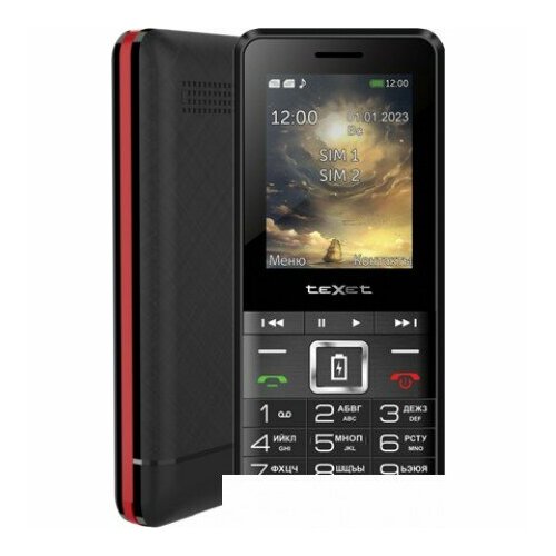 Телефон teXet TM-D215 2 SIM черныйкрасный 3350₽