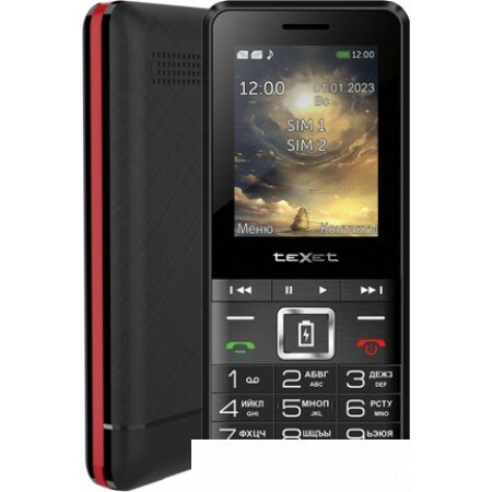 Мобильный телефон teXet TM-D215 Black Red - фото №1