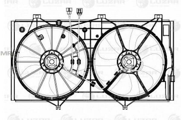 Электровентилятор охлаждения для автомобилей Camry (XV40) (07-) 3.5i (2 вент.) (с кожухом) LUZAR - фото №15