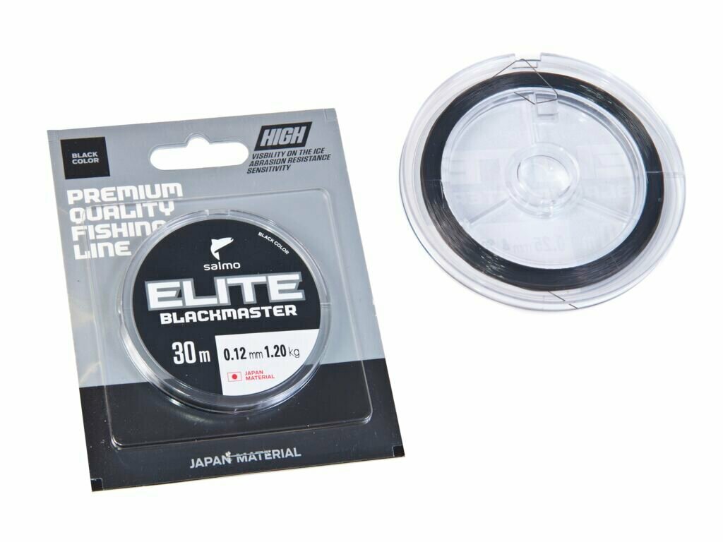 Леска моноф. ELITE BLACKMASTER 30m 0.12mm 1.20kg "Salmo"