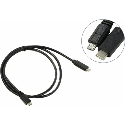 Кабель «B&P» USB TYPE-C 2.0 M --> micro-B 1м кабель cactus cs usb a usb micro 1 usb type c m micro usb m 1м белый блистер