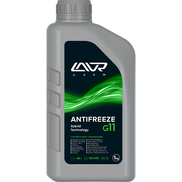 LAVR ln1705 охлаждающая жидкость antifreeze lavr -45 g11 1кг