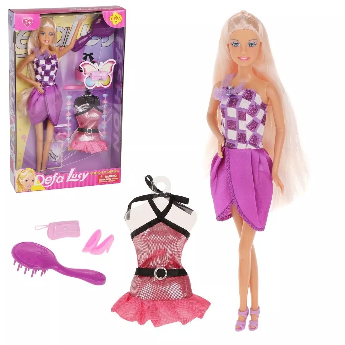 Кукла 29 см для девочки, игровой набор Модница, в комплекте 5 предметов
