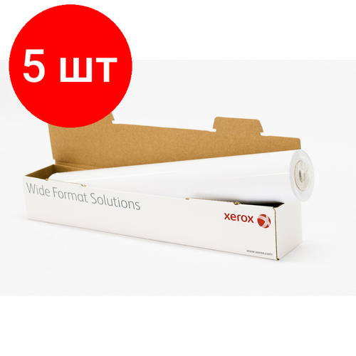 Комплект 5 штук, Бумага широкоформатная Xerox Inkjet Matt Coated 90г 610ммх45м 50.8мм бумага для плоттеров а1 матовая canon matt coated paper 610мм x 45м 90г кв м 1933b001