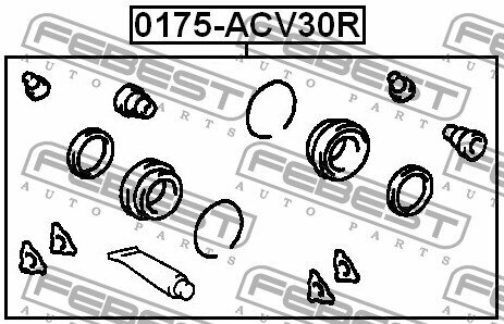 Ремкомплект суппорта тормозного заднего, 0175ACV30R FEBEST 0175-ACV30R