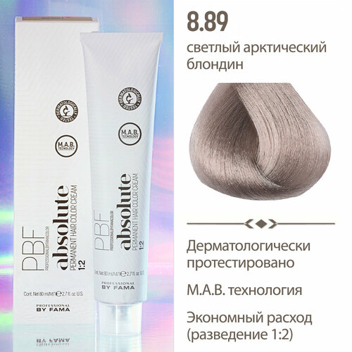 PROFESSIONAL BY FAMA Профессиональная краска для волос ABSOLUTE, 8.89 Светлый Арктический Блондин, 80 мл