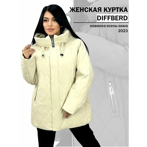 фото Куртка diffberd, размер 60, бежевый