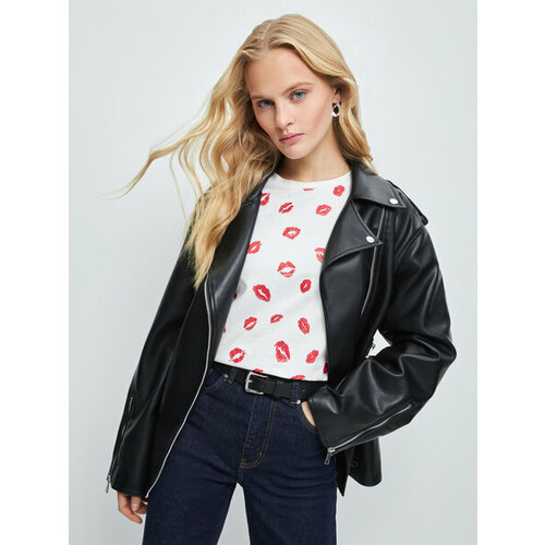 фото Футболка zarina, размер l (ru 48)/170, белый