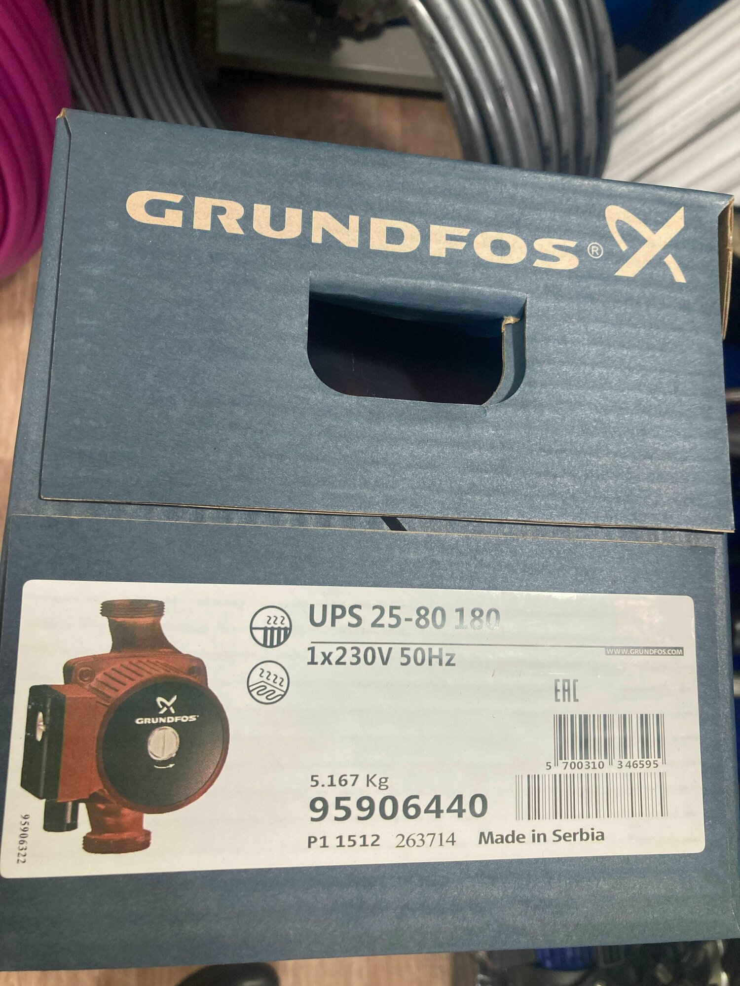 Насос циркуляционный Grundfos UPS 25-80 180 1x230v (без гаек) - фотография № 15