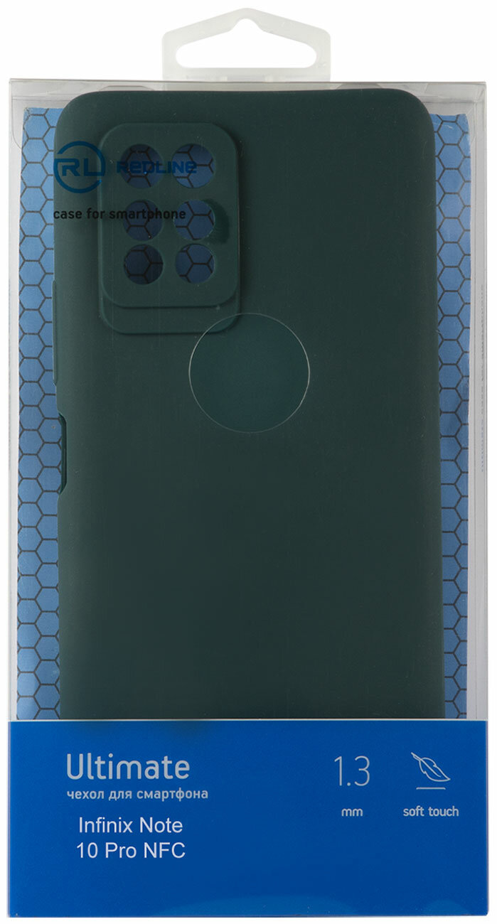 Чехол защитный Red Line Ultimate для Infinix Note 10 Pro NFC (зеленый) - фото №4