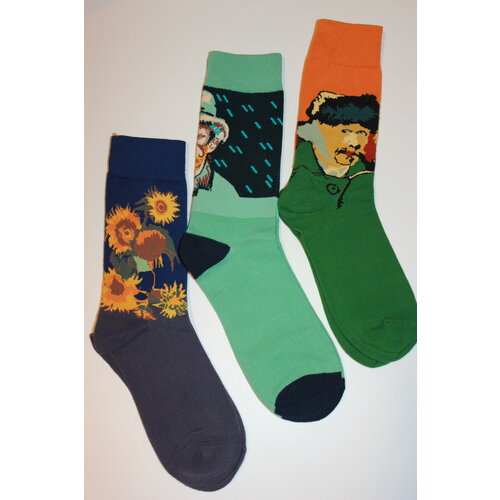 фото Носки frida, размер 35-44, зеленый, мультиколор