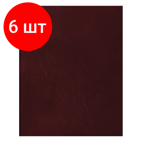 Комплект 6 шт, Тетрадь 96л, А5 клетка BG, бумвинил, бордовый тетрадь 96л а5 клетка bg generation крафт 4шт 4 дизайна