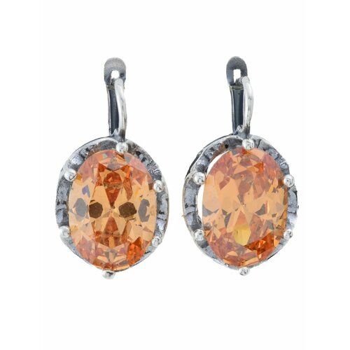 Серьги ФАБРИКА украшений ВИнтаж Дуо, фианит