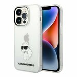 Karl Lagerfeld для iPhone 15 Pro Max чехол пластиковый NFT Choupette кошкой, прозрачный - изображение