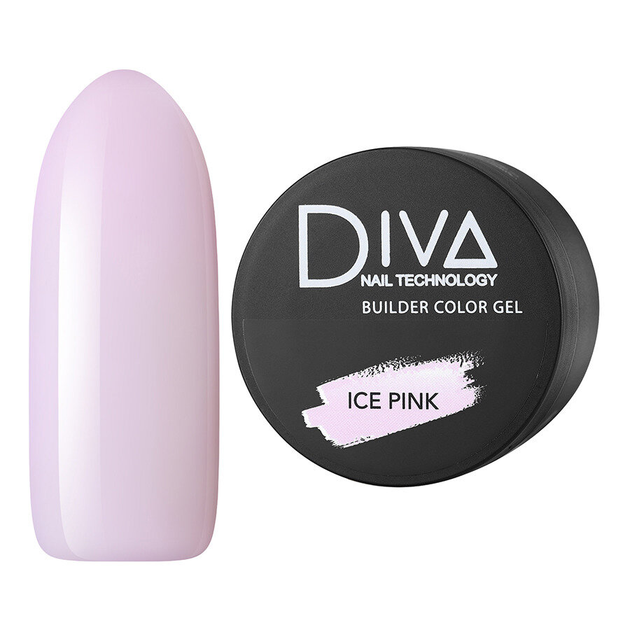 Гель для наращивания ногтей Diva Nail Technology трехфазный, камуфлирующий, розовый, 30 г