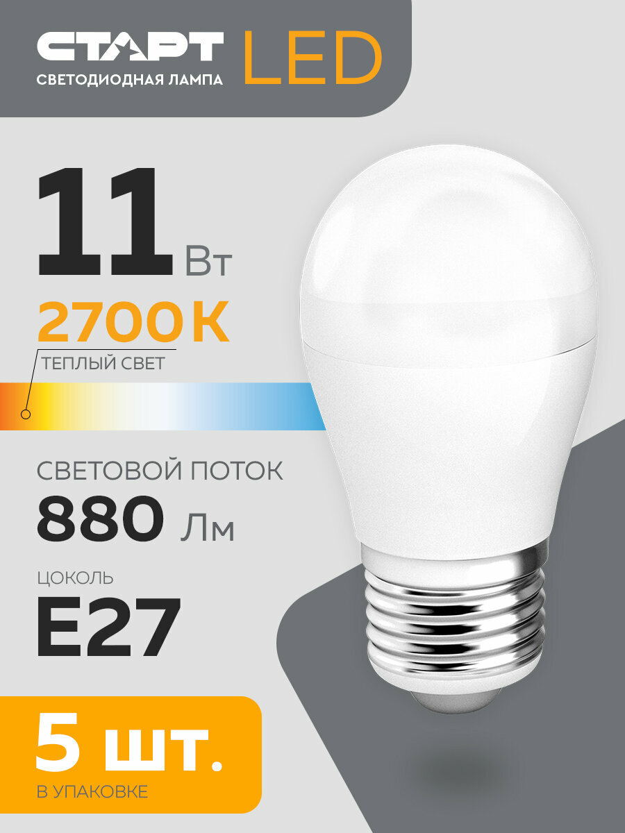 фото Набор ламп старт LEDSphereE27 11W