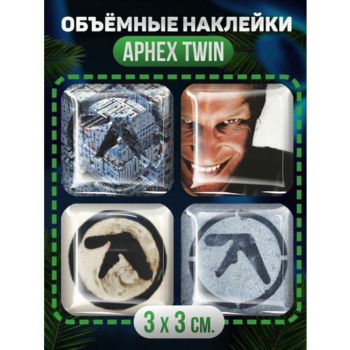 3D cтикеры на телефон наклейки Aphex Twin Алекс Твин