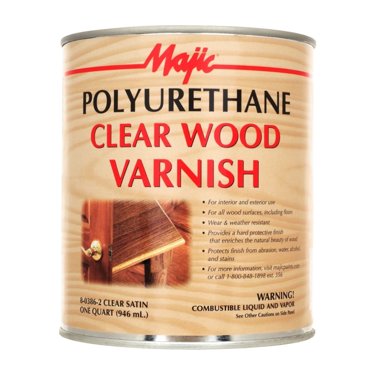 Полиуретановый лак Majic Polyurethane Clear Wood Varnish 946 мл 8-0386-2