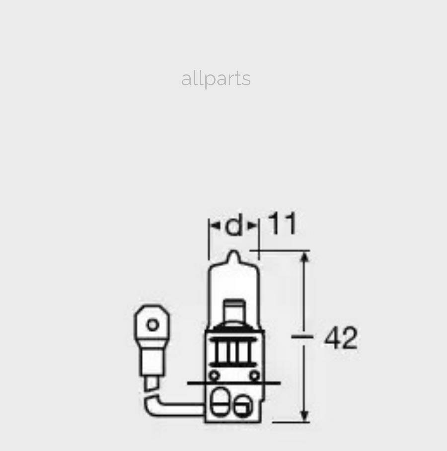 OSRAM 64151 лампа головного света H3 12V 55W 1ШТ.
