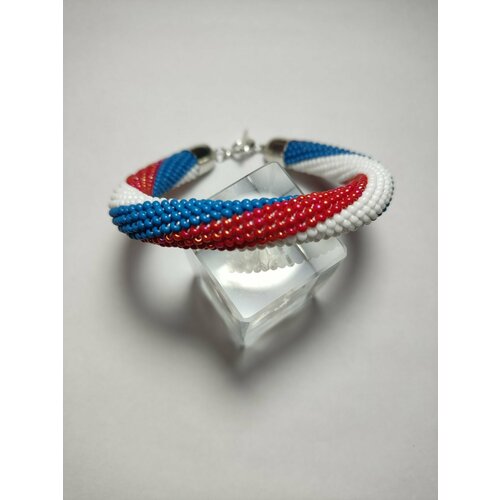 Плетеный браслет, 1 шт., размер 19 см, синий, красный