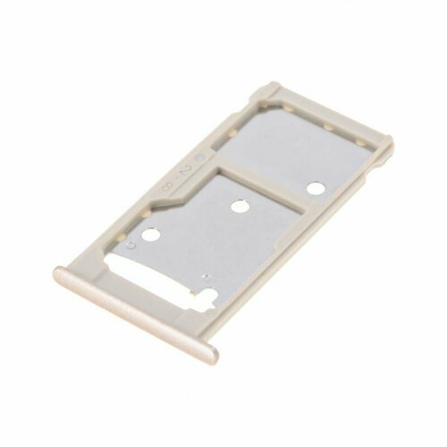 Держатель сим карты (SIM) для Huawei Y7 (2017) 4G (TRT-LX1) золото slot holder dual for huawei y7 2017 y7 2019 y7 prime 2017 sim card tray sd reader socket