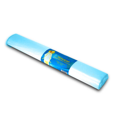 Пеньюар полиэтиленовый Голубой 100х140 см Выбор (в рулоне), 50 шт/рул