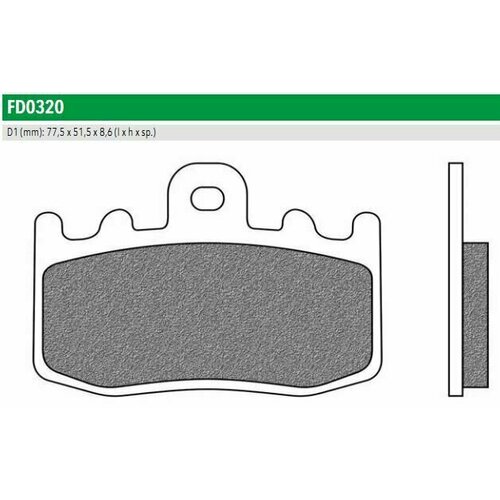 FD0320SP Тормозные колодки для BMW K1200, R1150 (FDB2125ST)