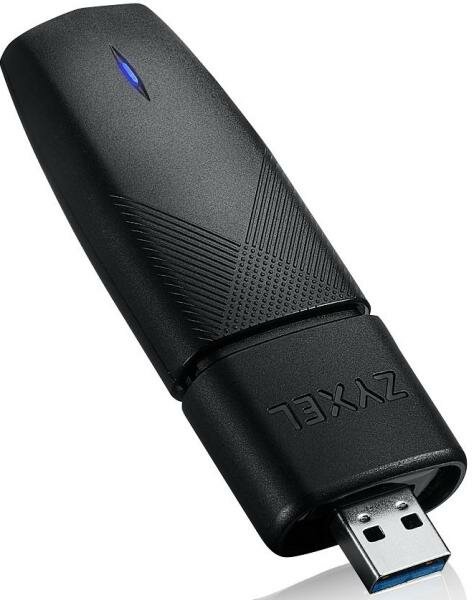 Двухдиапазонный Wi-Fi USB-адаптер Zyxel NWD7605, AX1800, 802.11a/b/g/n/ac/ax (600+1200 Мбит/с), USB3.0