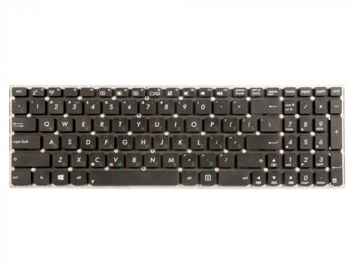 Клавиатура для ноутбуков Asus X555 X555L X553 [0KNB0-612RRU00] (ZeepDeep Haptic) Black No frame гор. Enter