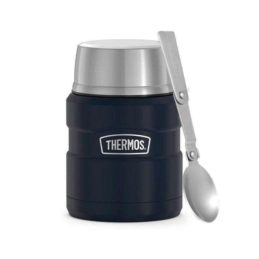 Термос для еды Thermos SK-3000 MMB (0,47 литра), серия King, чёрный - фотография № 9