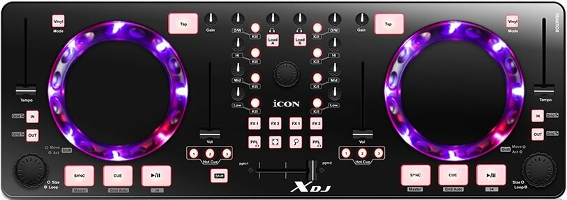 Портативный MIDI DJ контроллер iCON XDJ