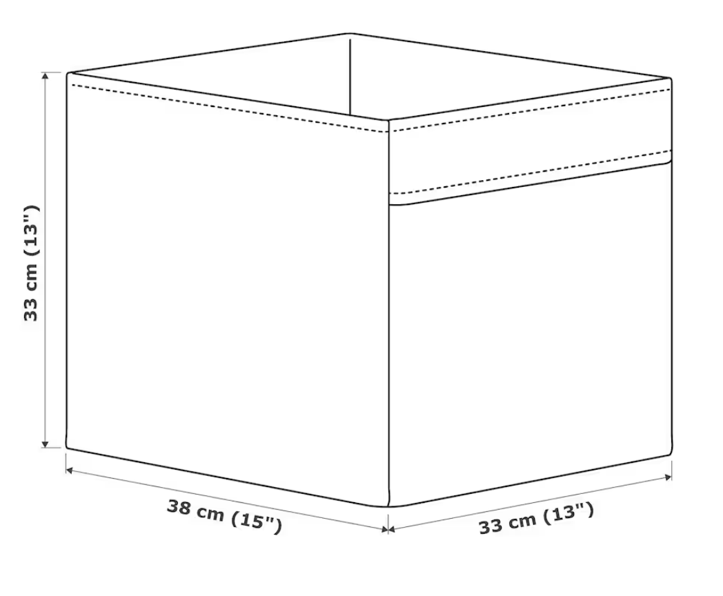 Коробка для хранения икеа дрёна ikea drona, 38х33х33 см, черный - фотография № 4