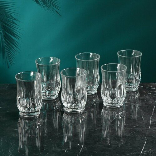 Набор стеклянных стаканов «Императорский», 6 шт, 280 мл, Иран (комплект из 2 шт)