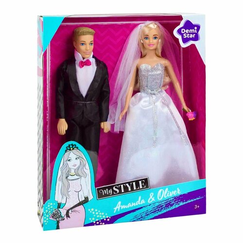 Невеста и Жених Demi Star Набор кукол 99026, барби Barbie Свадьба