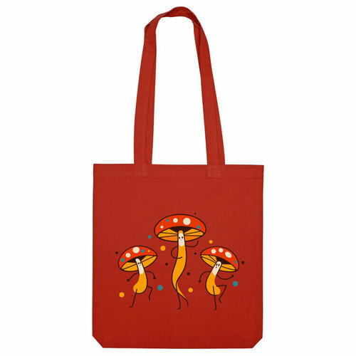 Сумка шоппер Us Basic, красный сумка грибы с глазами мухоморы красный