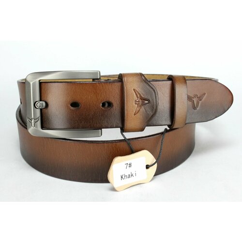 фото Ремень , размер 120, коричневый, черный fortuna