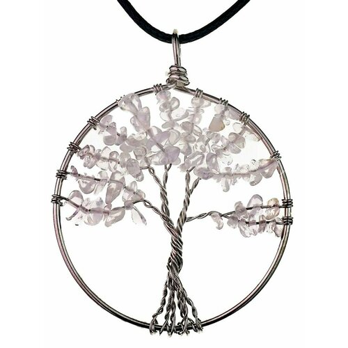 Колье ФАБРИКА украшений Три оф лайф, горный хрусталь, длина 45 см