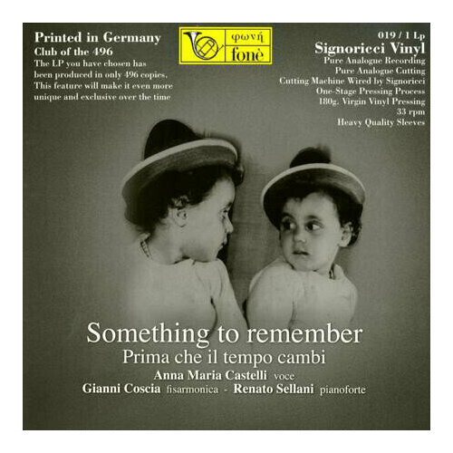 Виниловая пластинка Anna Maria Castelli: Something to Remember (VINYL). 1 LP пластинка для винилового проигрывателя warner madonna something to remember 1 шт