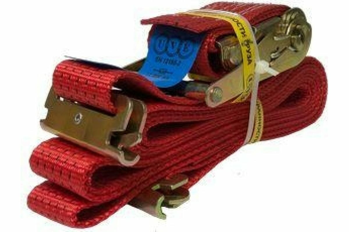 UVE Ремень стяжной евроборт ласточкин хвост, укороченная трещотка, 4 метра RS2-50-4000-4-sf-short