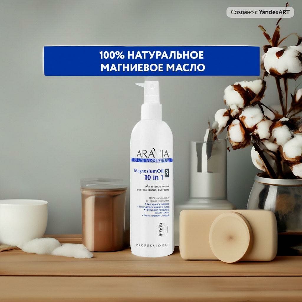 Aravia Professional Магниевое масло для тела, волос, суставов Magnesium Oil 10 in 1, 300 мл (Aravia Professional, ) - фото №2