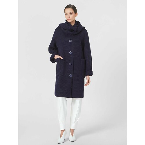 Пальто реглан Lo, размер 50, синий inspire пальто однобортное прямого кроя молочный