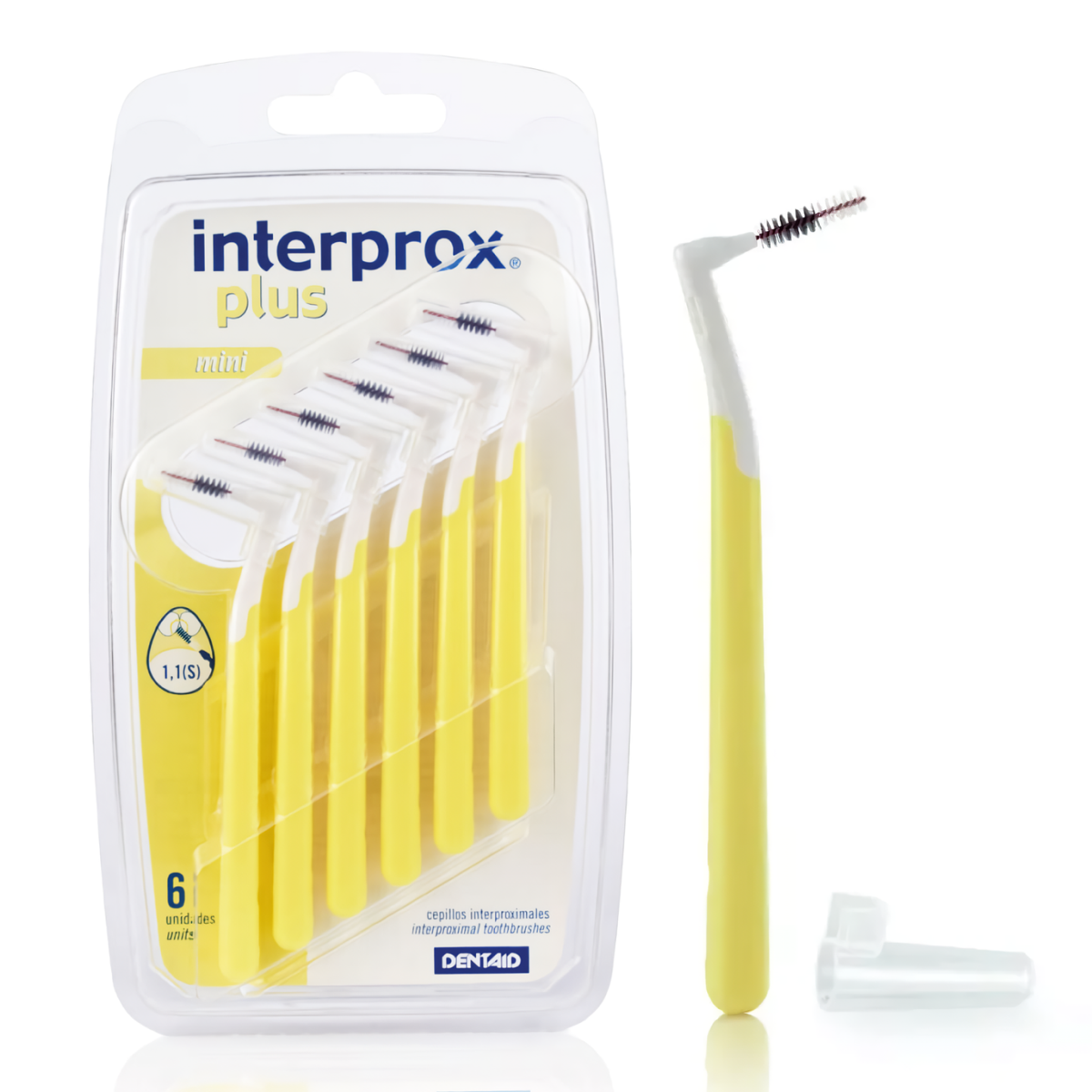 Межзубные ершики Interprox Plus MINI с длинной ручкой, 6 шт