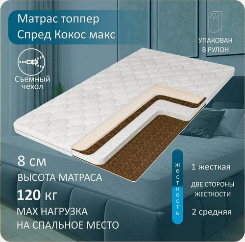 Изображение товара Матрас-топпер Anriz "Спред Кокос Макс" 120х195 см